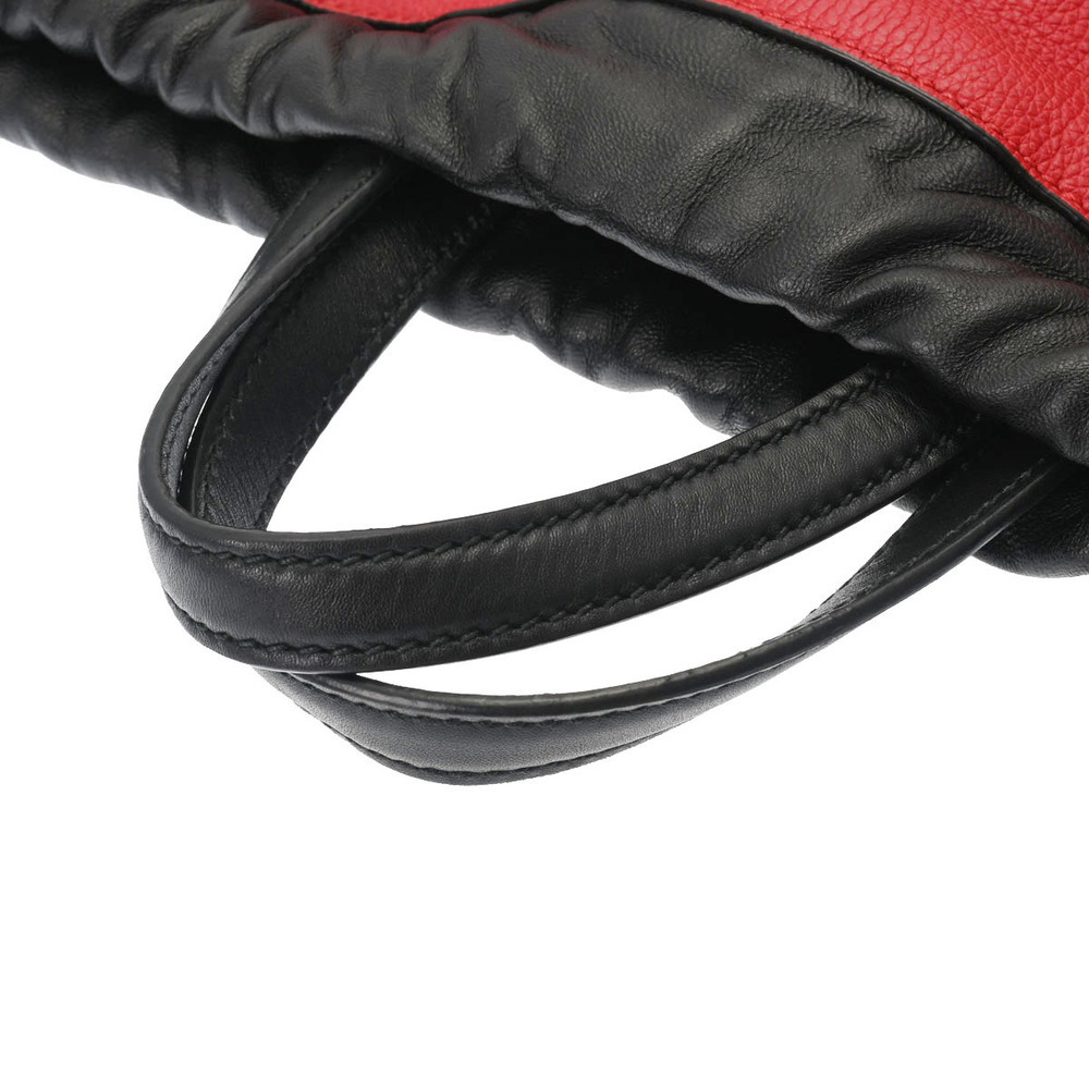 Gucci Drawstring Backpack Red Black Calfskin Dayp… - image 3